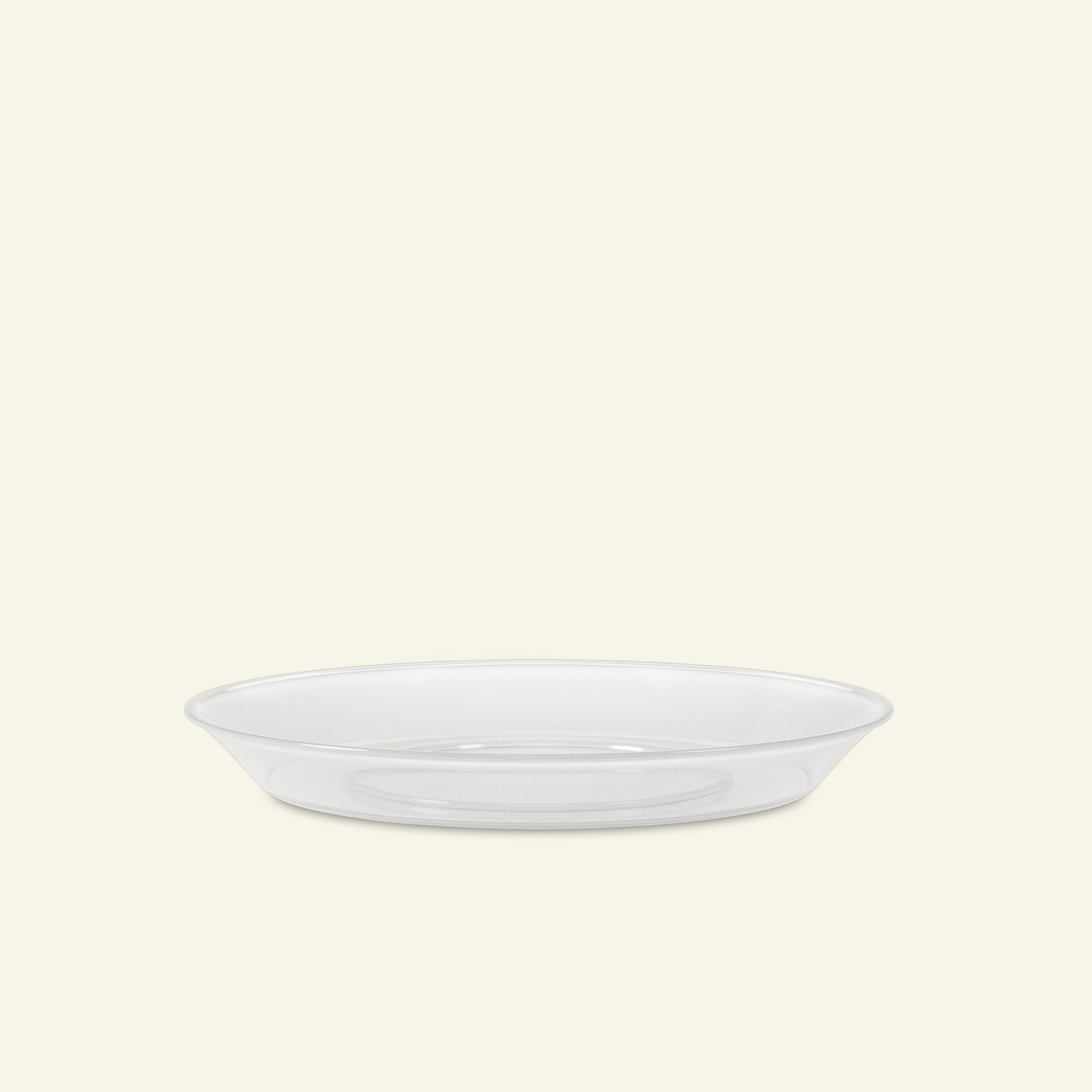 Platillo transparente para macetas