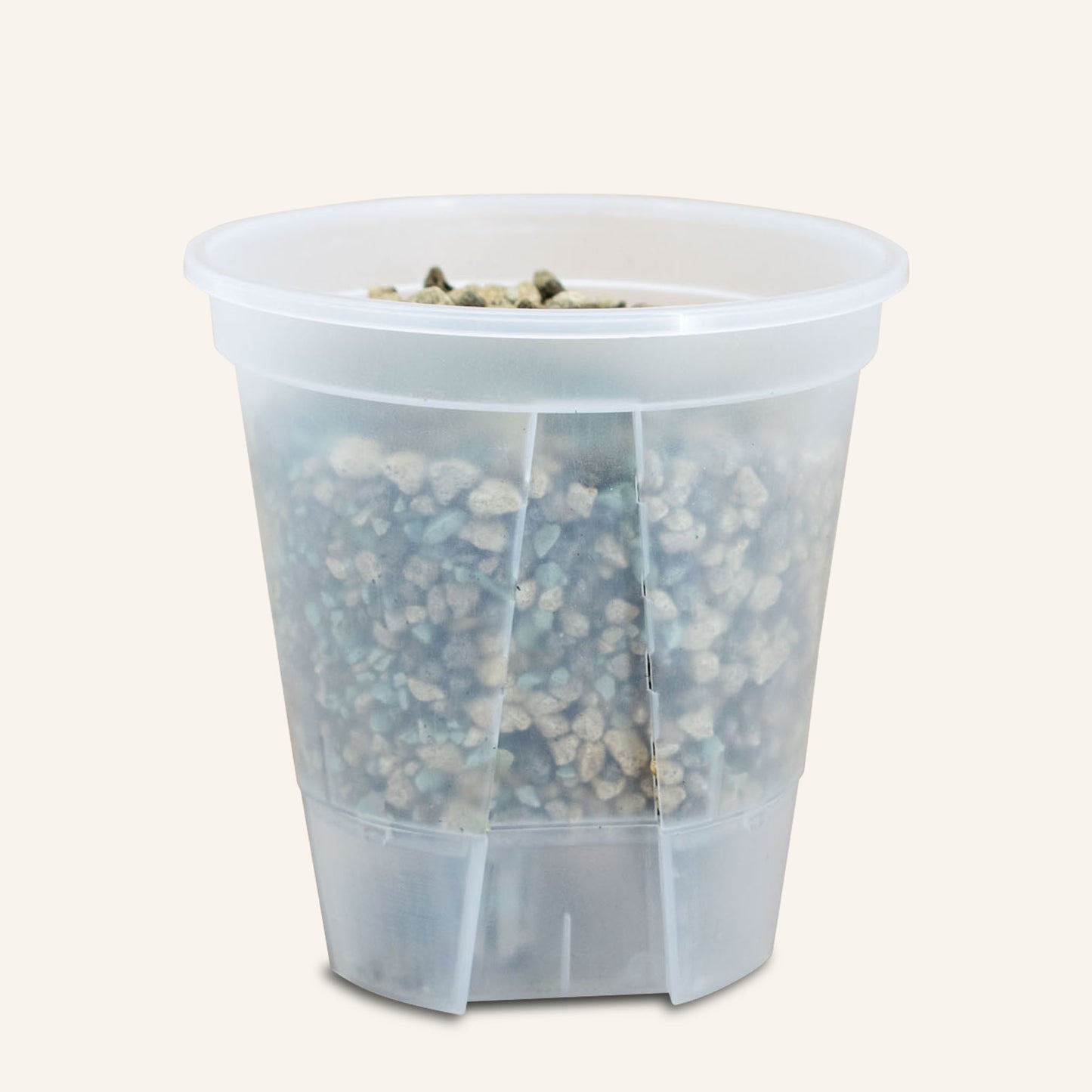 Macetas con riego automático transparentes