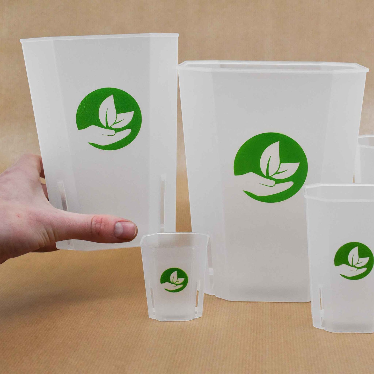 Square Clear Plant Pots