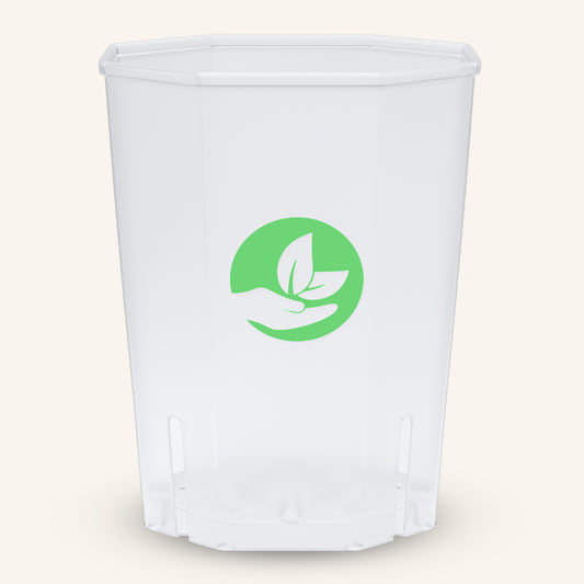 Macetas cuadradas transparentes